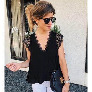 Free People Lovin On You Top in Black